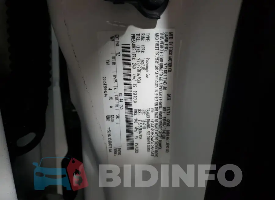 1FADP3K24GL251387 Photo# 13