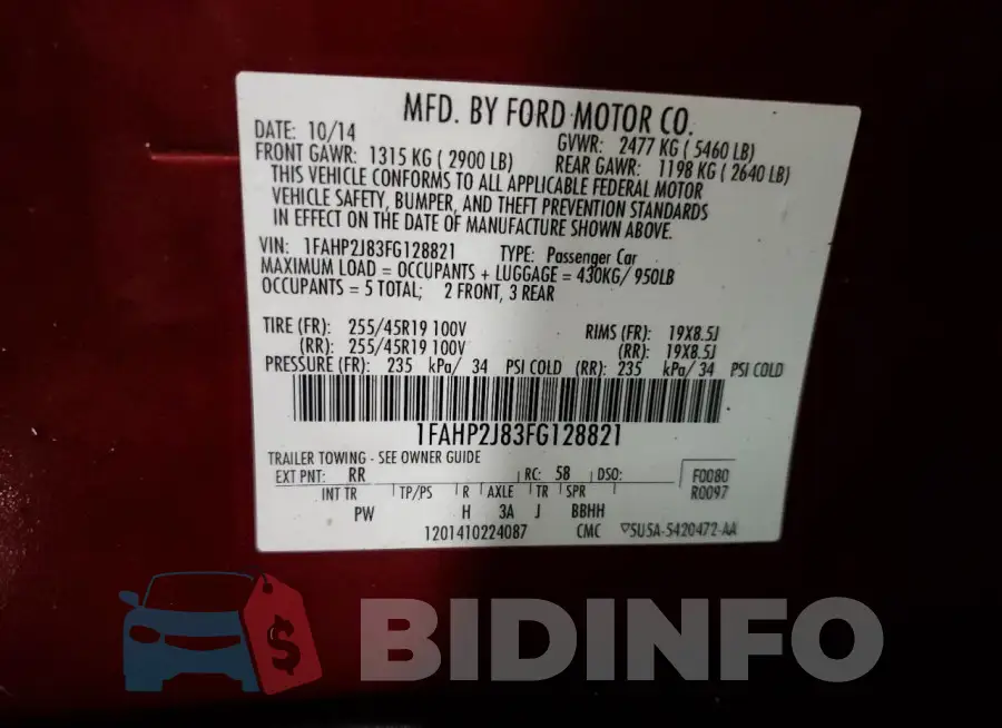 1FAHP2J83FG128821 Photo# 12