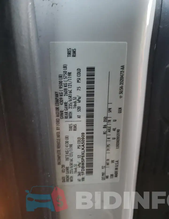 1FDBW5P8XLKA50909 Photo# 13