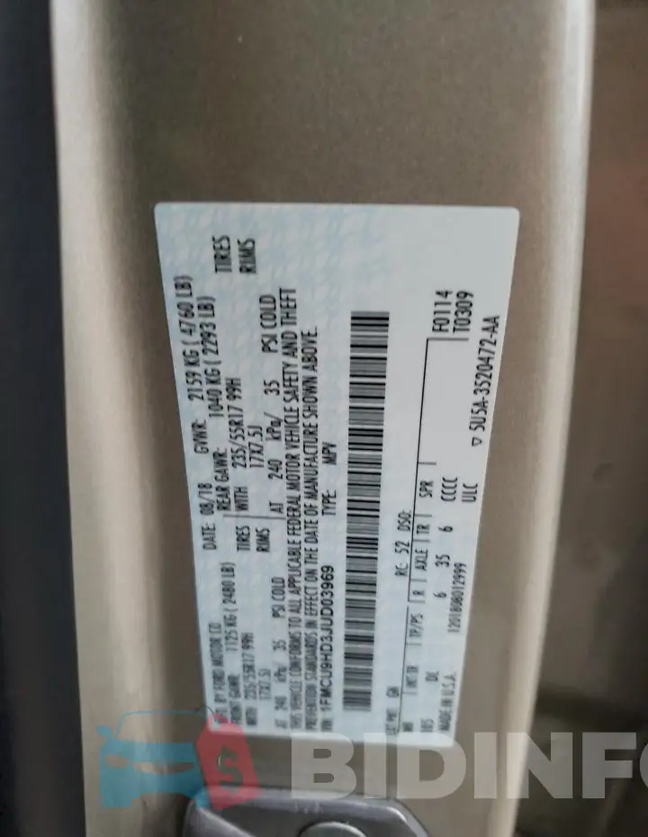 1FMCU9HD3JUD03969 Photo# 12