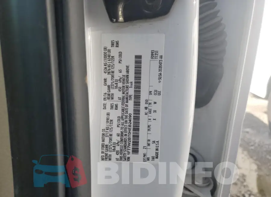 1FT7W2BT0HEB24090 Photo# 12