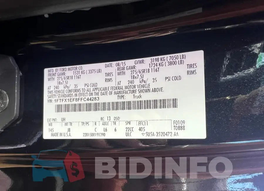 1FTFX1EF8FFC44283 Photo# 10