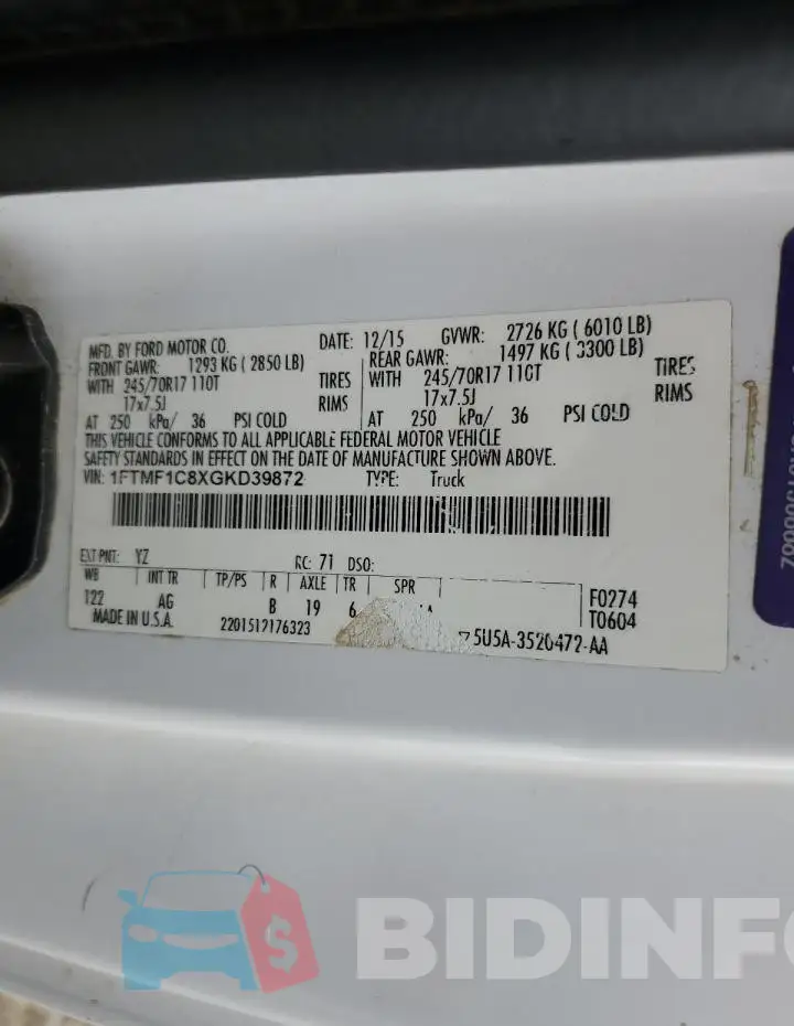 1FTMF1C8XGKD39872 Photo# 12