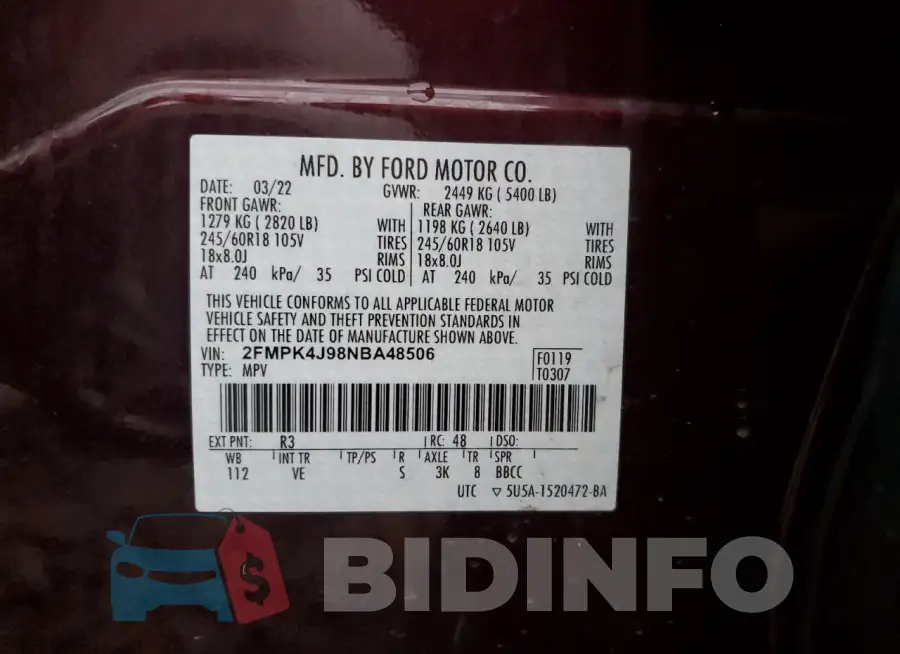 2FMPK4J98NBA48506 Photo# 13