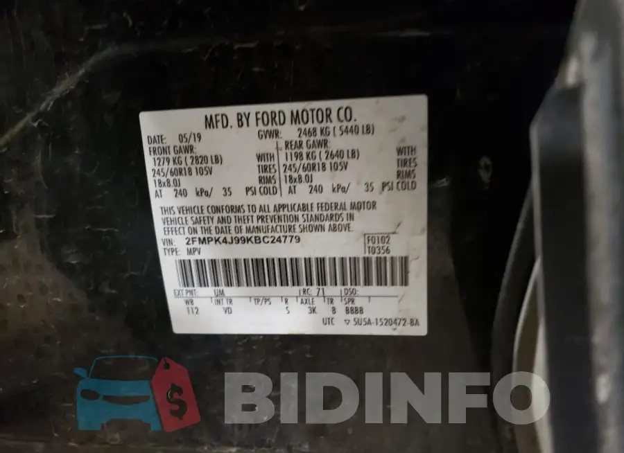 2FMPK4J99KBC24779 Photo# 13