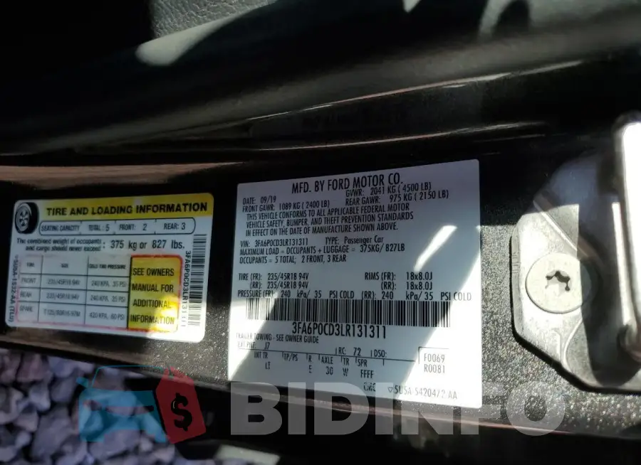 3FA6P0CD3LR131311 Photo# 13