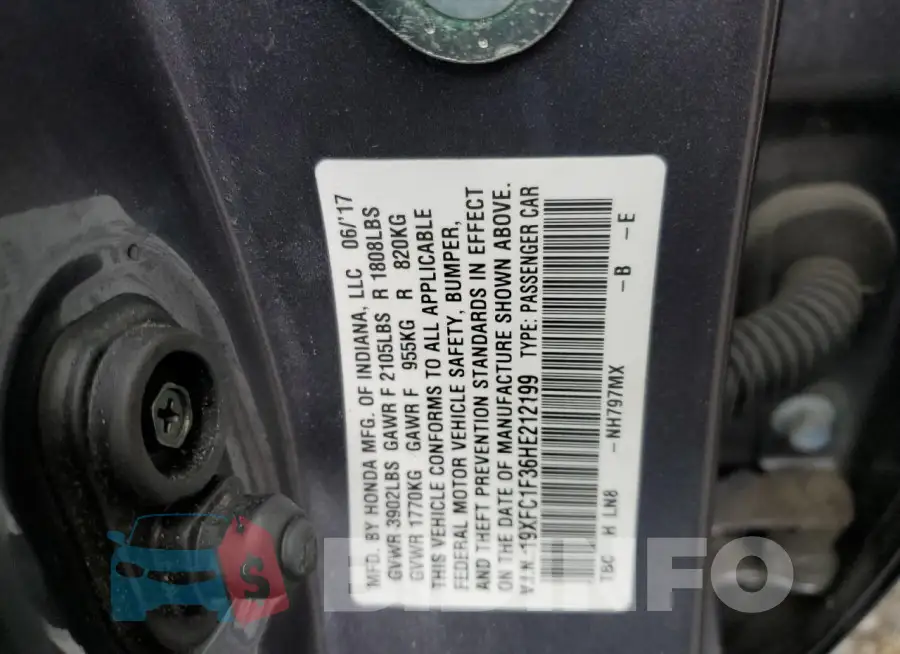 19XFC1F36HE212199 Photo# 13