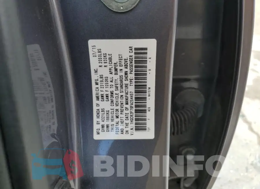 1HGCR2F79FA254457 Photo# 12