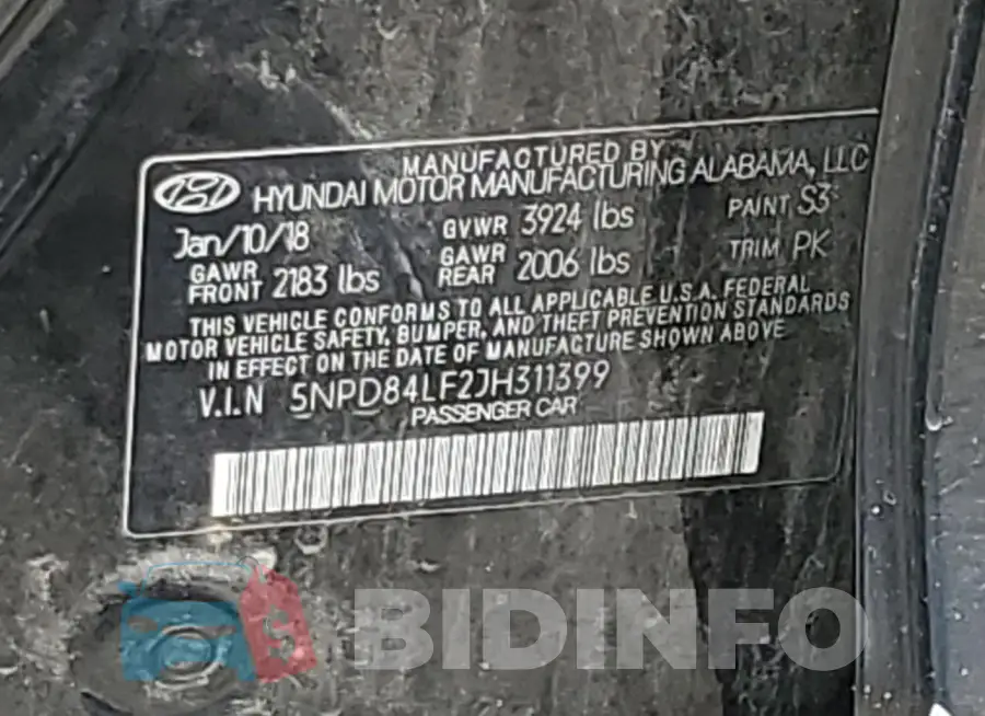 5NPD84LF2JH311399 Photo# 12