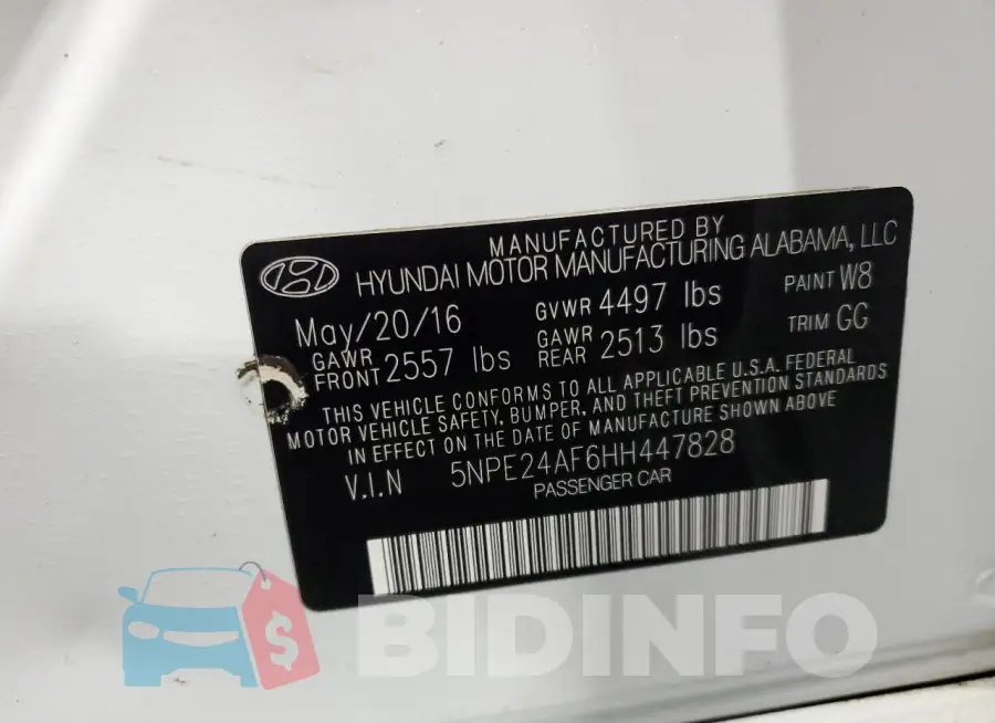 5NPE24AF6HH447828 Photo# 12