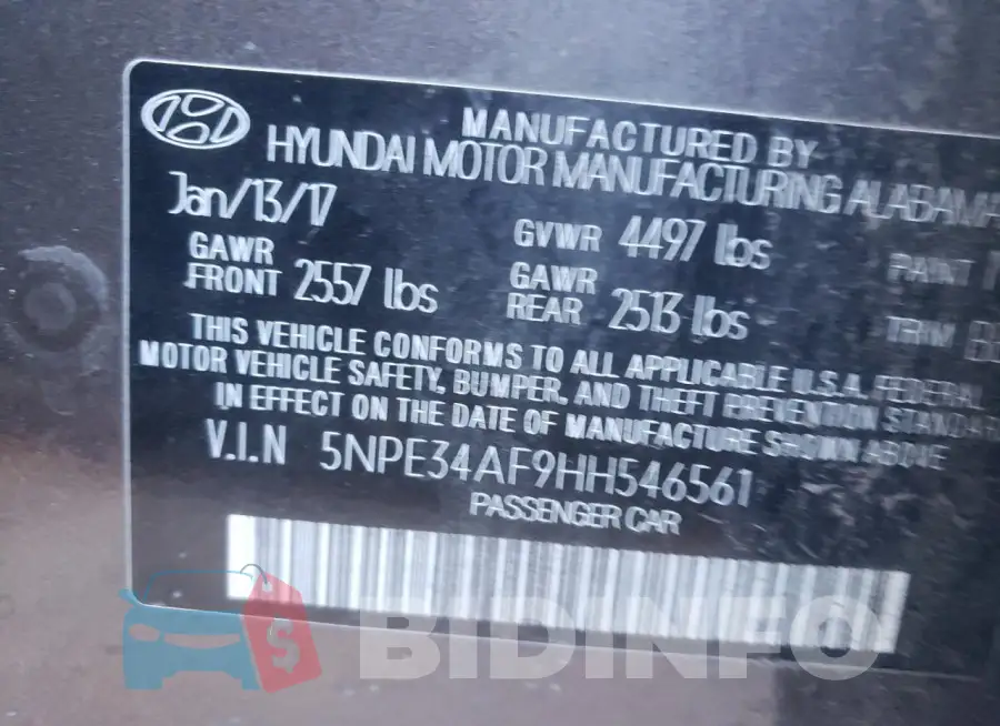 5NPE34AF9HH546561 Photo# 12