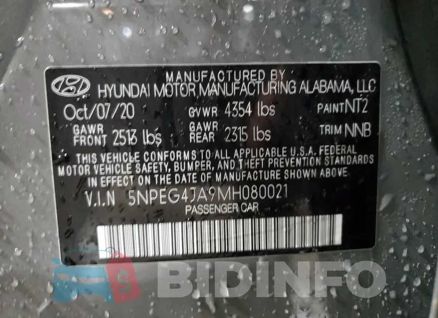 5NPEG4JA9MH080021 Photo# 12
