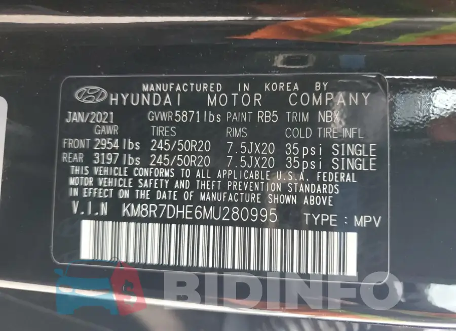 KM8R7DHE6MU280995 Photo# 13