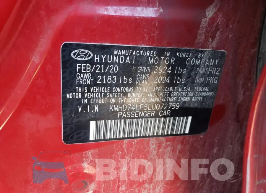 KMHD74LF5LU072759 Photo# 13
