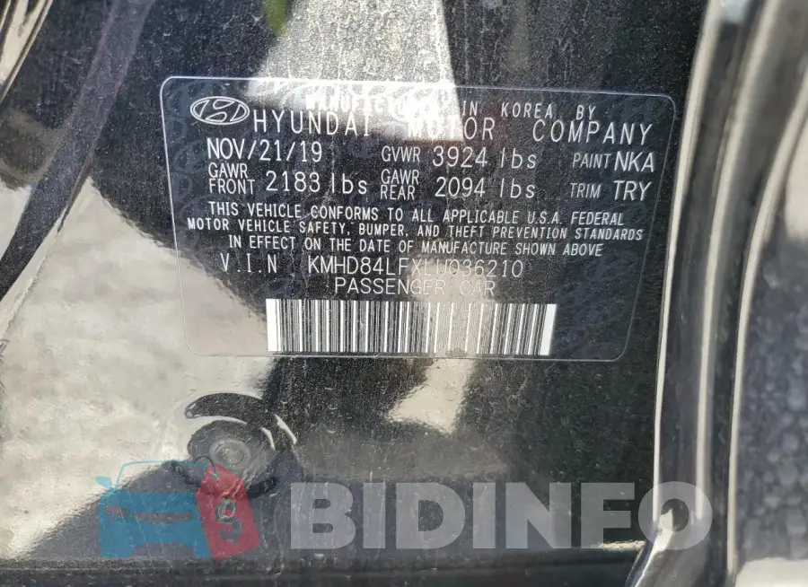 KMHD84LFXLU036210 Photo# 13