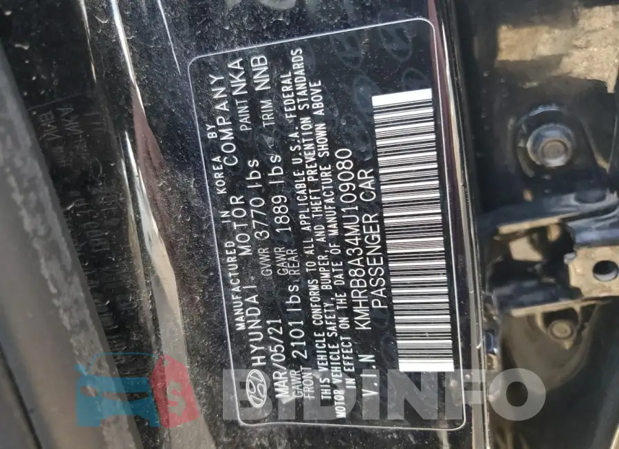 KMHRB8A34MU109080 Photo# 12
