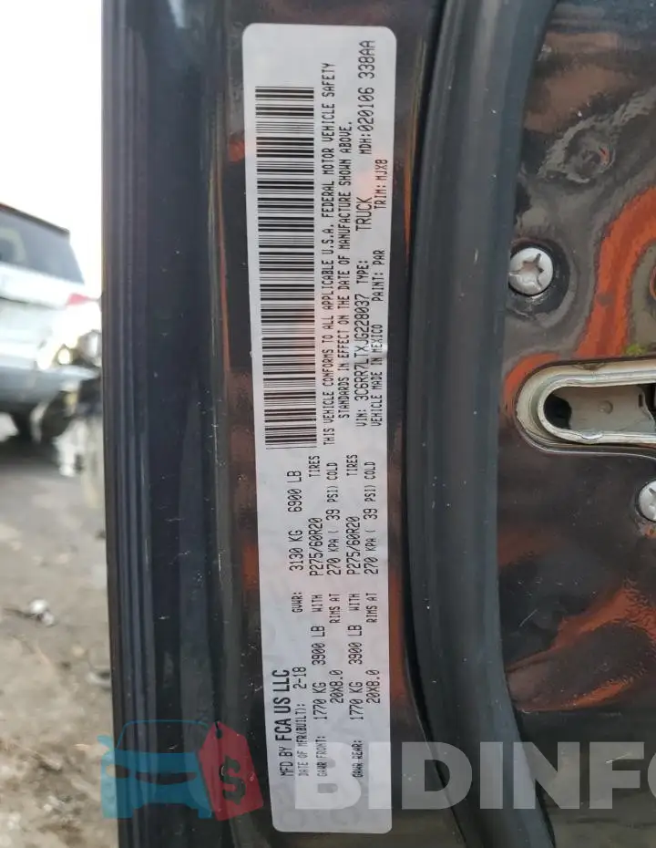 3C6RR7LTXJG228037 Photo# 13