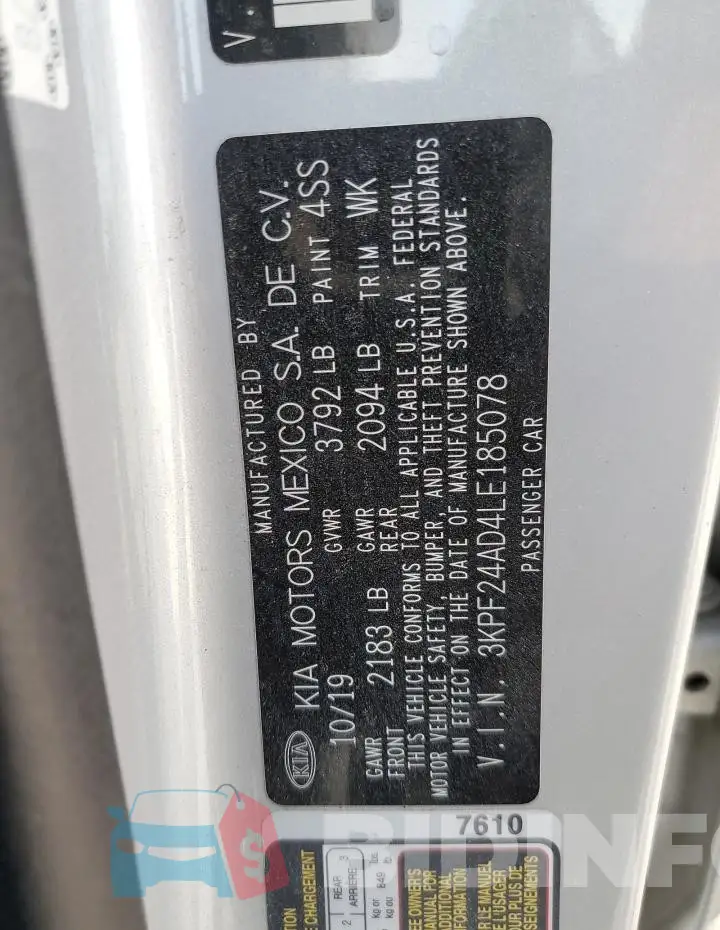 3KPF24AD4LE185078 Photo# 13