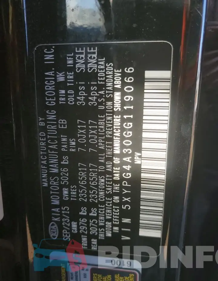 5XYPG4A30GG119066 Photo# 12