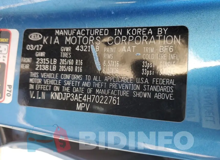 KNDJP3AE4H7022761 Photo# 12