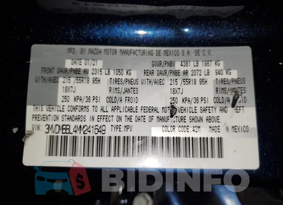 3MVDMBBL4MM241649 Photo# 13