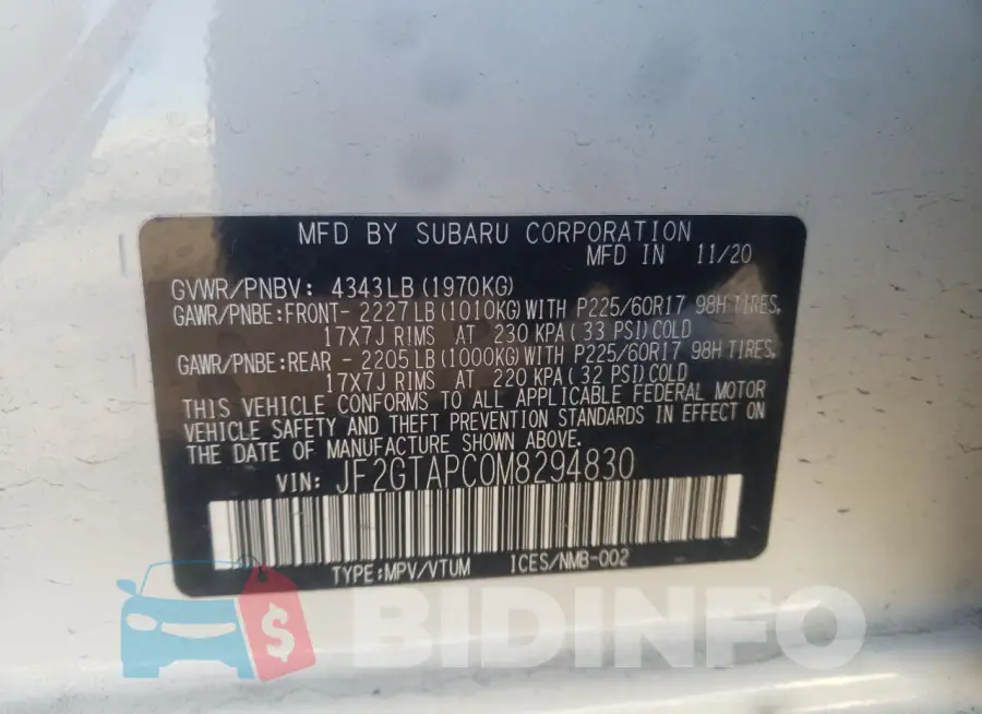 JF2GTAPC0M8294830 Photo# 12