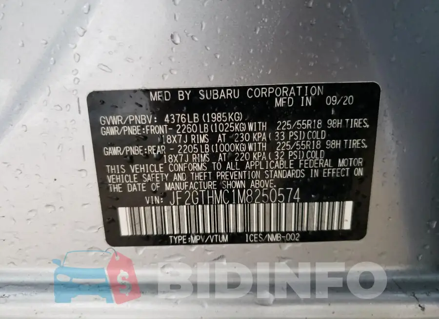 JF2GTHMC1M8250574 Photo# 12