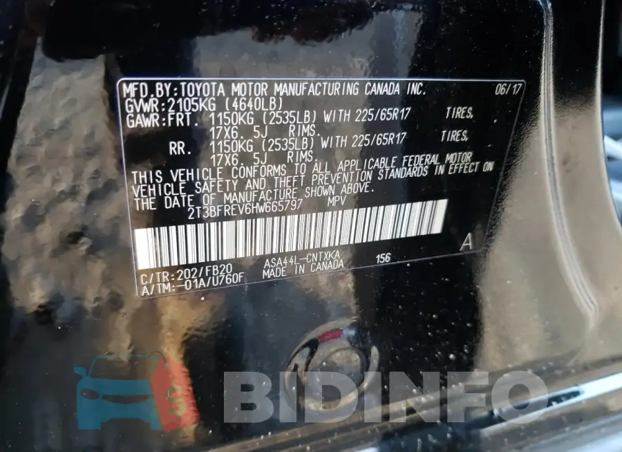 2T3BFREV6HW665797 Photo# 13