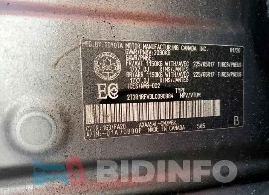 2T3R1RFV3LC090984 Photo# 12