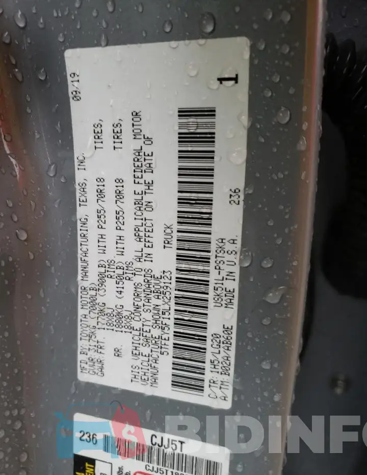 5TFEY5F15LX259123 Photo# 12