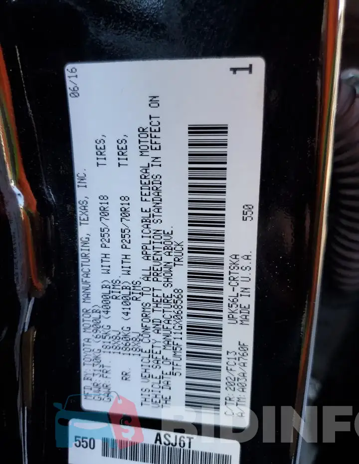 5TFUM5F11GX068568 Photo# 12