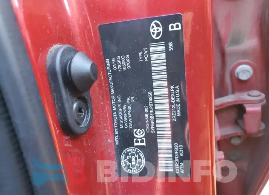 5YFBPRBE3LP074850 Photo# 13