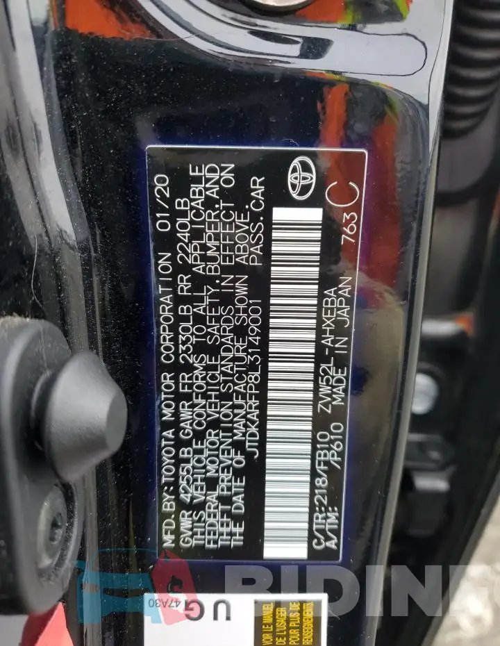 JTDKARFP8L3149001 Photo# 12