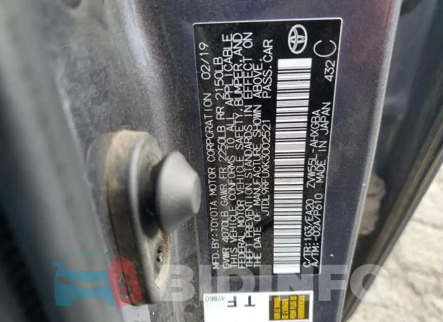 JTDL9RFUXK3002521 Photo# 12