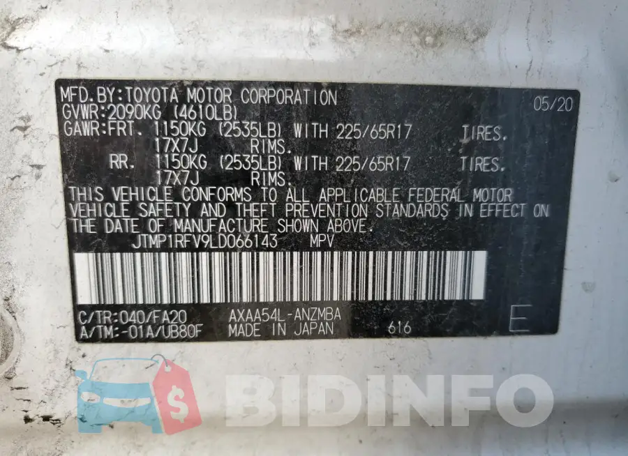 JTMP1RFV9LD066143 Photo# 13
