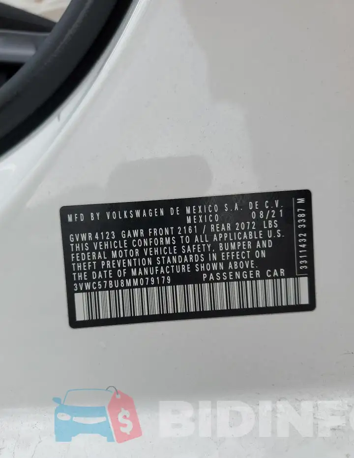 3VWC57BU8MM079179 Photo# 12