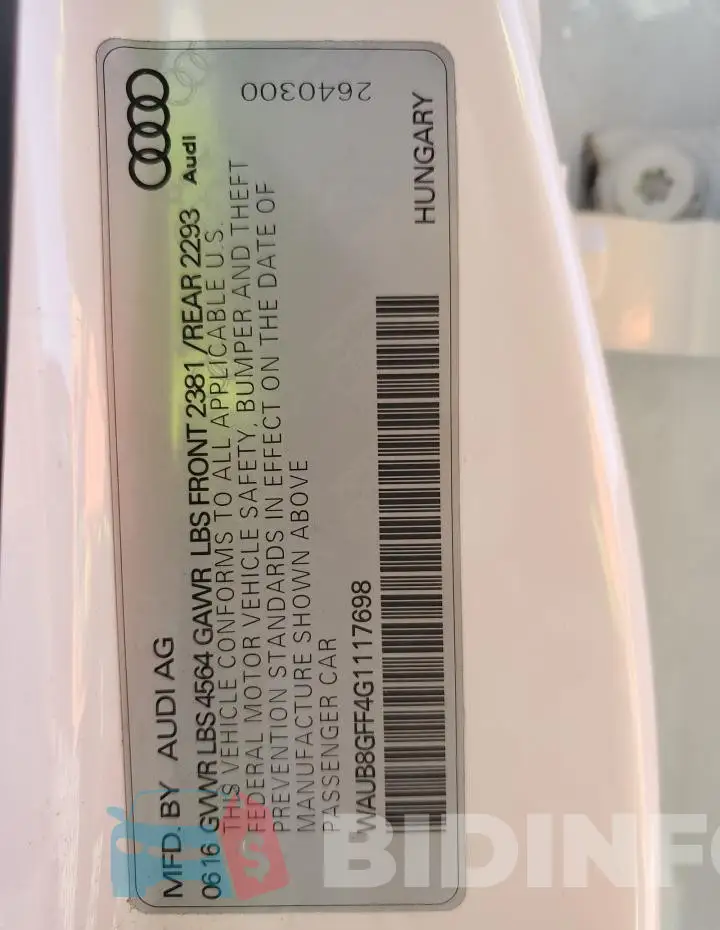 WAUB8GFF4G1117698 Photo# 13