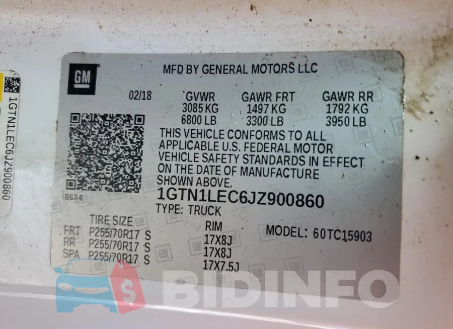 1GTN1LEC6JZ900860 Photo# 12
