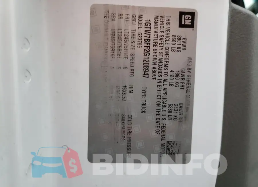 1GTW7BFF2G1208947 Photo# 13