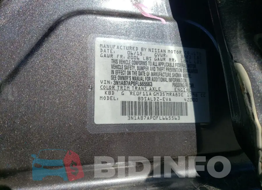 3N1AB7AP0FL665563 Photo# 13