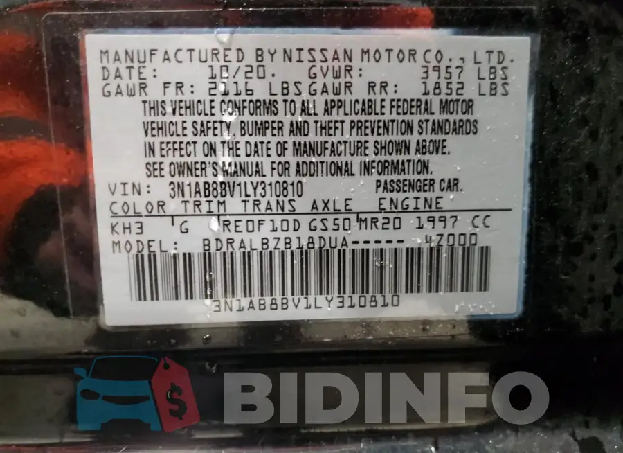 3N1AB8BV1LY310810 Photo# 12