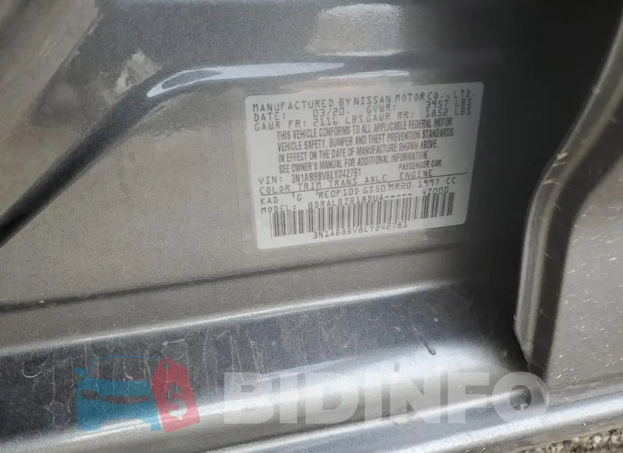 3N1AB8BV8LY242781 Photo# 12