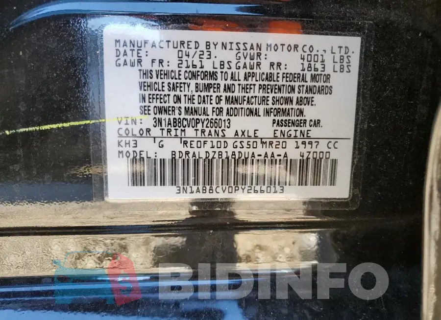3N1AB8CV0PY266013 Photo# 12
