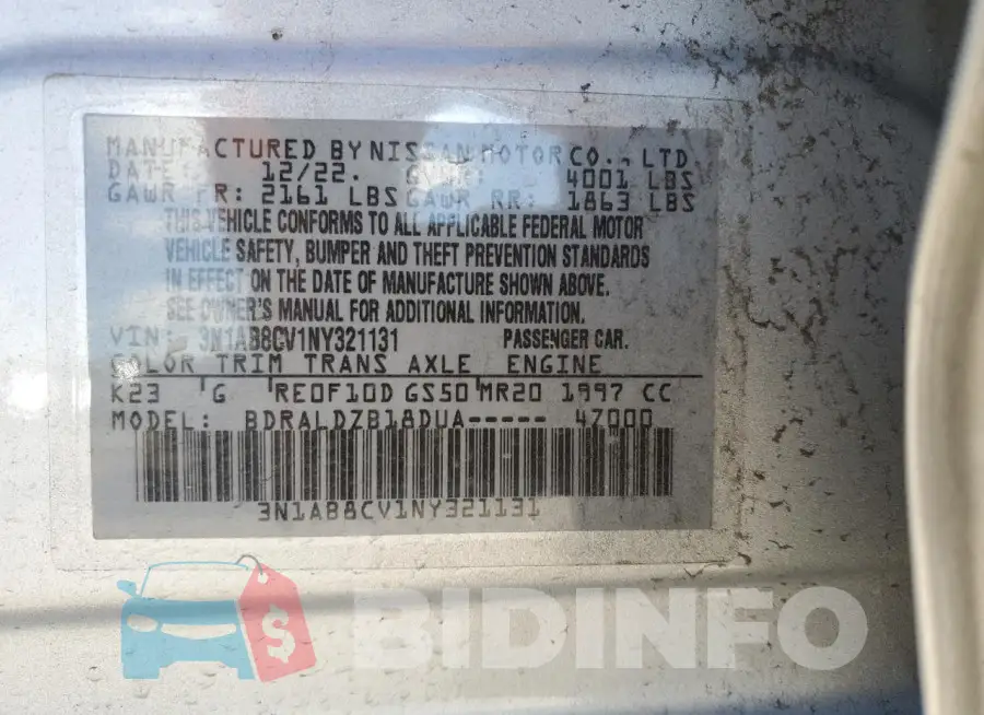 3N1AB8CV1NY321131 Photo# 12