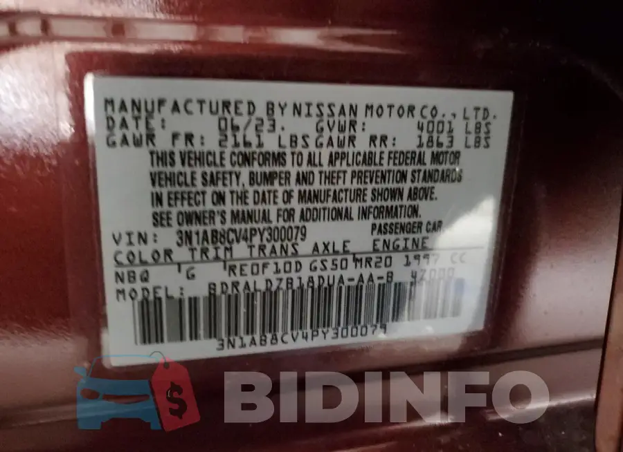 3N1AB8CV4PY300079 Photo# 12