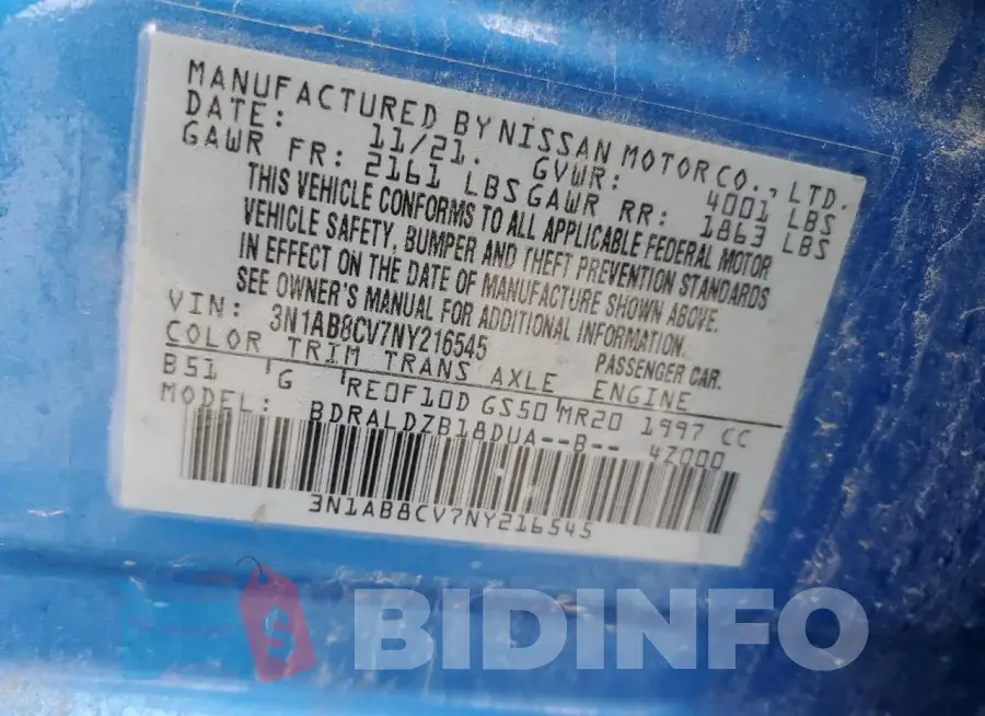 3N1AB8CV7NY216545 Photo# 12