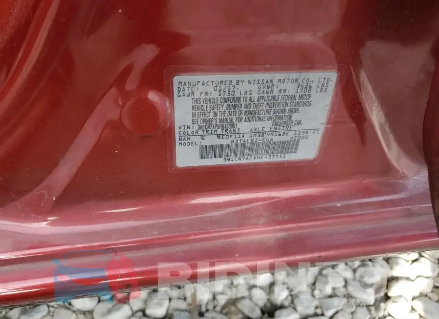 3N1CN7APXHK433951 Photo# 13
