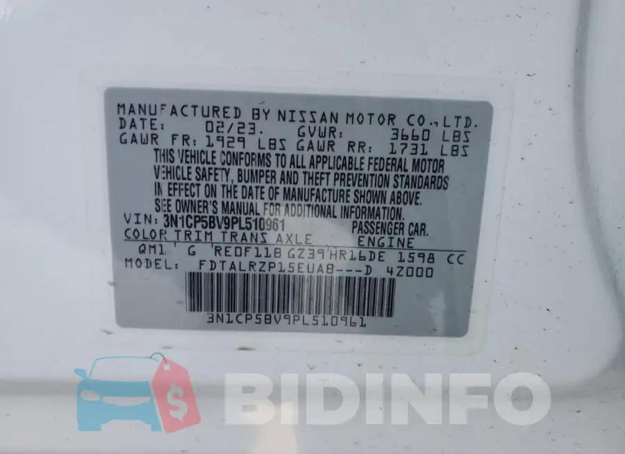 3N1CP5BV9PL510961 Photo# 13