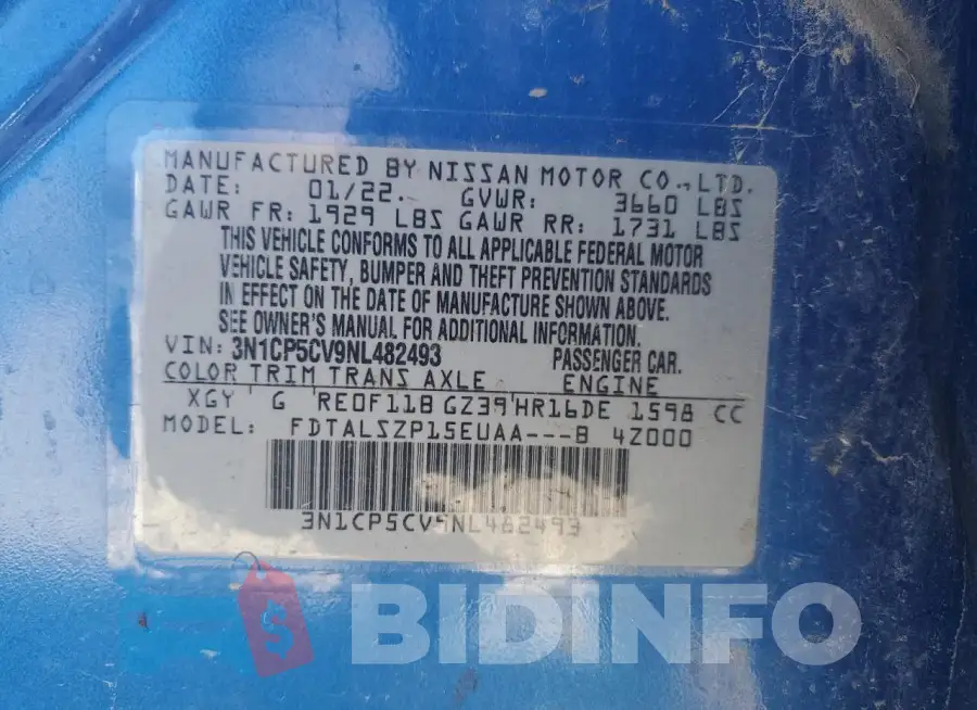 3N1CP5CV9NL482493 Photo# 13