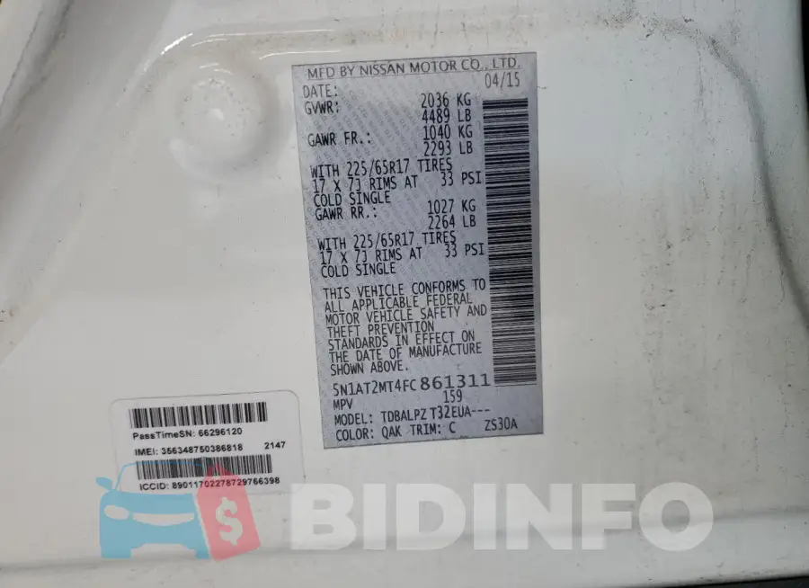 5N1AT2MT4FC861311 Photo# 12
